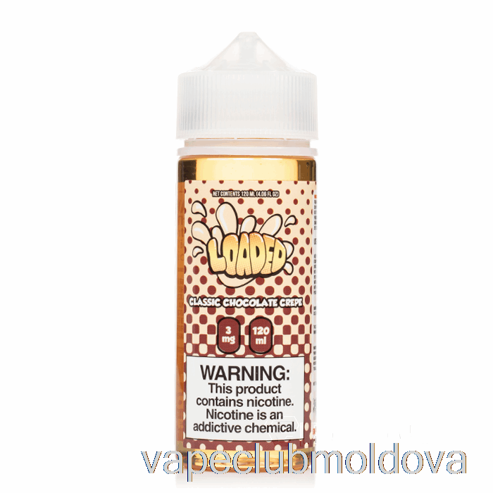 Vape Mod Clasic Crep De Ciocolată - E-lichid încărcat - Vapori Nemilos - 120ml 0mg